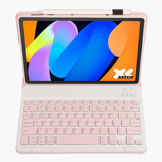 Etui z klawiaturą Bluetooth do Lenovo Idea Tab 11" 2025 TB336FU TB336ZU, różowe
