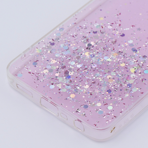 Etui do Oppo A58 4G, Glittery, różowe