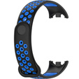 Pasek Silikonowy do Xiaomi Smart Band 10 / 9 / 8, Czarny / Niebieski