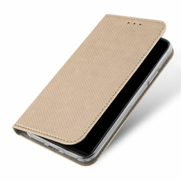 Etui z klapką do HTC Desire 19+ Plus, Flexi Book, złote