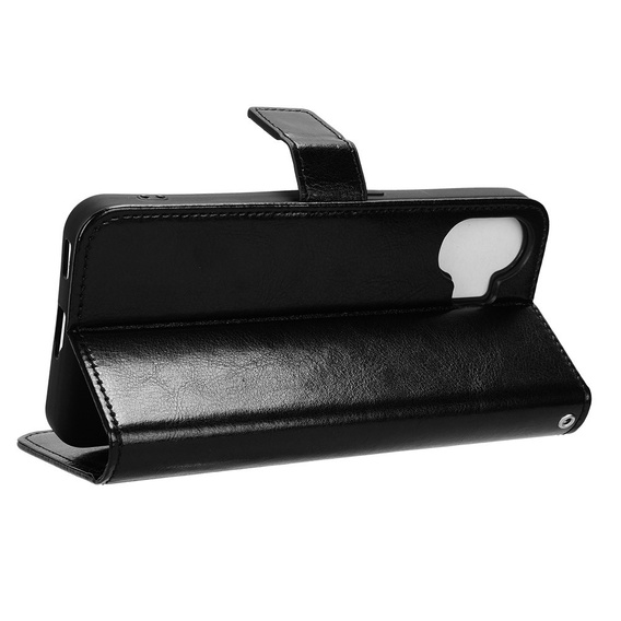 Etui z klapką do Nothing Phone 2, Crazy Horse Wallet, czarne