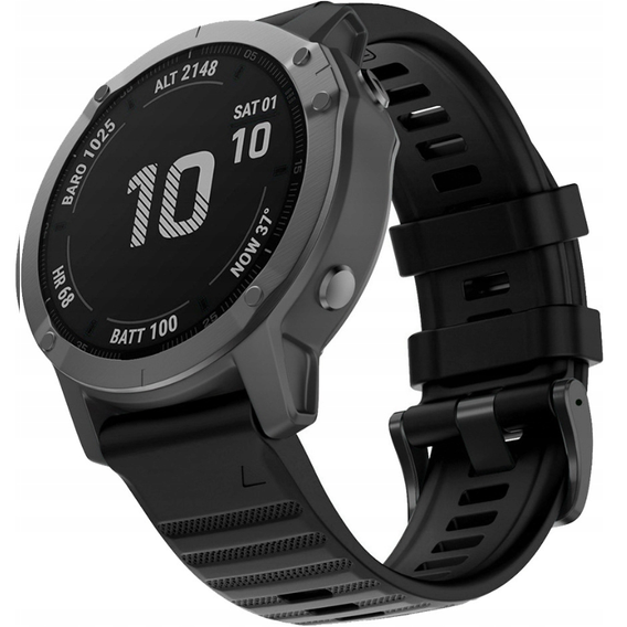 Pasek Silikonowy QuickFit 22mm do Garmin, Czarny