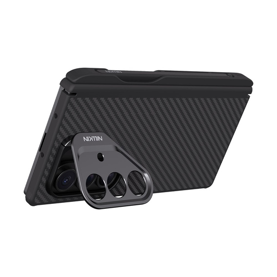 Etui z rysikiem do Samsung Galaxy Z Fold7 5G, pancerne Nillkin, do Magsafe - czarne