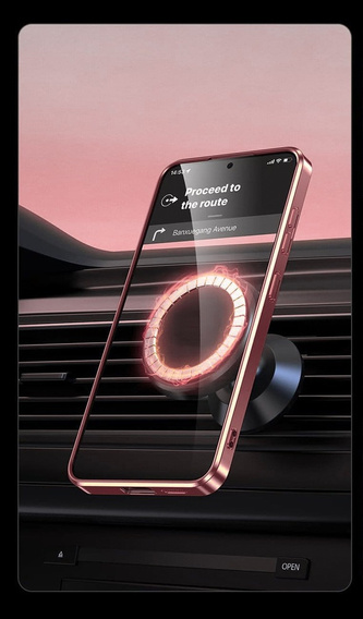 Etui do Samsung Galaxy A56 5G, Electro MagSafe, różowe rose gold + Szkło na ekran