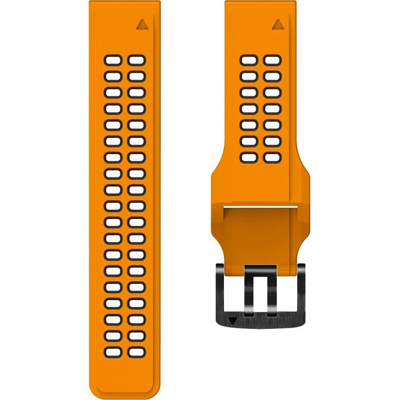 Silikonowy Pasek Two-Rows do Garmin Fenix 5X/6X/7X/3 HR - Orange/Black