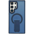 Etui do Samsung Galaxy S25 Ultra, Kickstand Matt Case, do MagSafe, niebieskie + Szkło na ekran