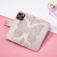 Etui z klapką do Infinix Note 40 Pro, Butterfly, różowe rose gold