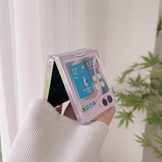 Etui do Samsung Galaxy Z Flip 5 5G, Hard Case, Kobieta z kawą