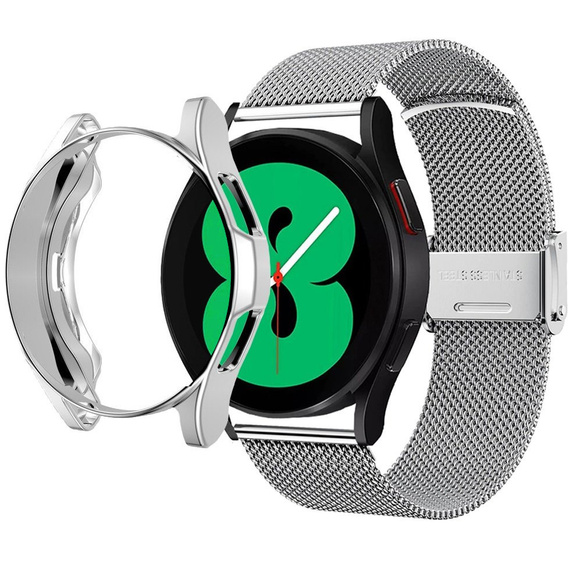 Bransoleta + Etui do Samsung Galaxy Watch 4 Classic 46mm, Srebrny