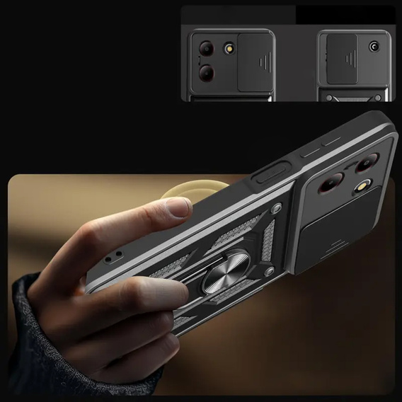Etui pancerne do ZTE Blade A54, CamShield Slide, czarne