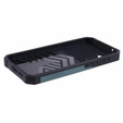 Etui pancerne do Samsung Galaxy S23 FE, Camera Slide Card Slot, zielone + szkło 9H