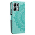 Etui z klapką do Xiaomi Redmi Note 13 Pro 4G / Redmi Note 14S / Poco M6 Pro 4G, Mandala Flower, zielone