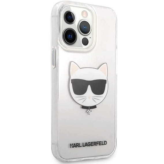 Etui Karl Lagerfeld do iPhone 13 Pro Max, Choupette Head, przezroczyste