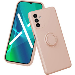 Zestaw Etui do Samsung Galaxy A04S / A13 5G, Smooth Ring, Różowe + Szkło