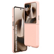 Etui do Motorola Razr 60 Ultra, PC Case, ze szkłem, różowe