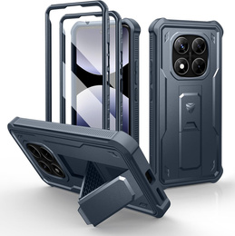 Dexnor wytrzymałe etui do Xiaomi Redmi Note 14 Pro 5G / POCO X7 5G z podstawką - niebieskie