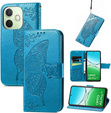Etui z klapką do Oppo A5 Pro 5G, Butterfly, niebieskie
