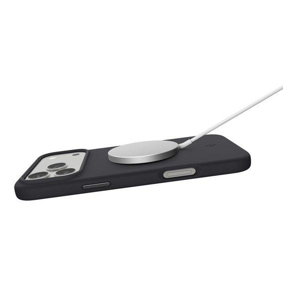 Etui Spigen do iPhone 17 Pro Max, Silicone Fit Mag MagSafe, Black