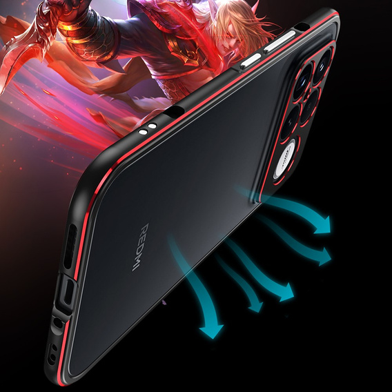 Etui do Xiaomi Poco F8 Ultra, Bumper, niebieskie / srebrne