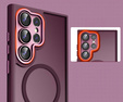 Etui do Samsung Galaxy S25 Ultra, do MagSafe, ERBORD Matt Case, bordowe + Szkło na ekran