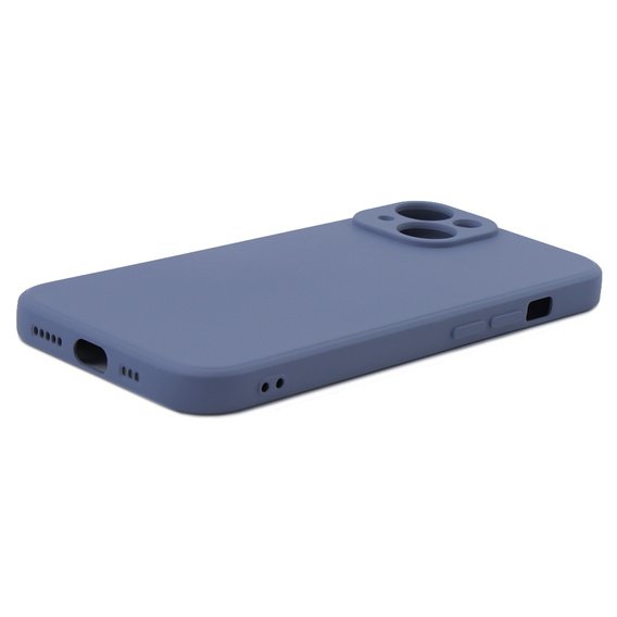 Etui do iPhone 15 Plus, Silicone Lite, szare