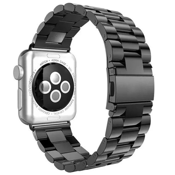 Bransoleta do Apple Watch 1/2/3/4/5/6/7/8/9/10/11/SE Ultra 1/2/3 42/44/45/46/49mm, Czarna