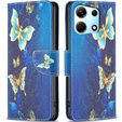 Etui z klapką do Infinix Zero 30 5G, Wallet, Butterflies niebieskie