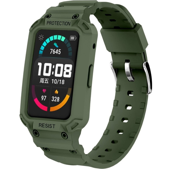 2w1 Pasek + Etui do Huawei Watch Fit, Zielony