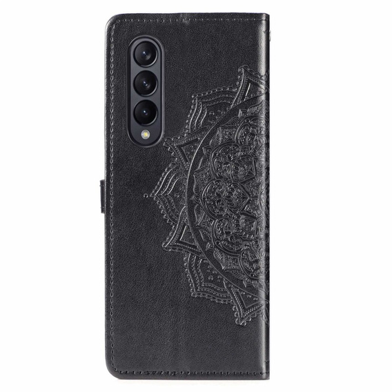 Etui z klapką do Samsung Galaxy Z Fold 4 5G, Mandala, czarne