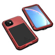 Etui Love Mei do iPhone 11, pancerne ze szkłem, czerwone