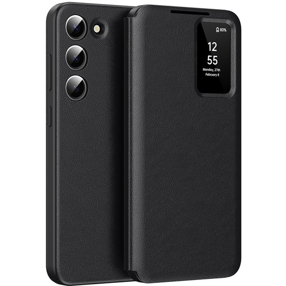 Etui z klapką do Samsung Galaxy S22+ Plus, Smart View Wallet, czarne