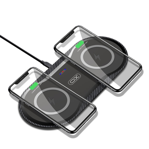 XO Ładowarka Bezprzewodowa Indukcyjna WX025 2w1 20W, czarna