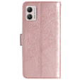 Etui z klapką do Motorola Moto G53 5G, Mandala, różowe rose gold