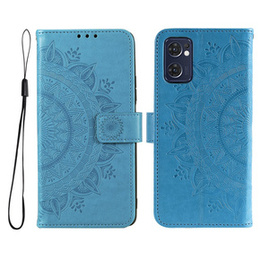 Etui z klapką do Oppo Reno7 5G, Mandala, niebieskie