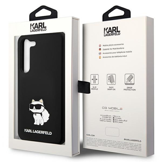 Etui Karl Lagerfeld do Samsung Galaxy S23+ Plus, Silicone Choupette, czarne