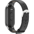 Pasek Skórzany do Xiaomi Smart Band 10 / 9 / 8, Czarny