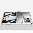 Etui ochronne PC z podstawką i ochroną zawiasu do Samsung Galaxy Z Fold6 5G – srebrne