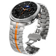 Bransoleta do Samsung Galaxy Watch 8 / 8 Classic, Tytanowa / Pomarańczowa