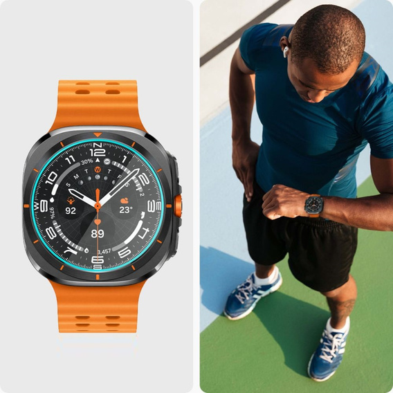 2x Szkło Hartowane Spigen do Samsung Galaxy Watch Ultra 47mm (2025 / 2024), Glas.TR "EZ FIT", Clear
