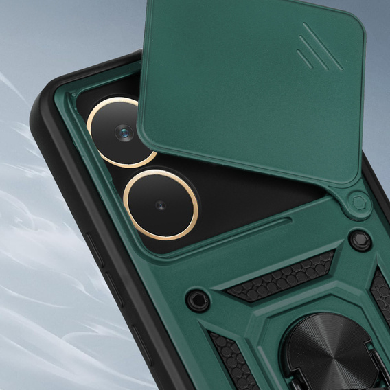 Etui pancerne do Oppo A5 Pro 5G, CamShield Slide, zielone