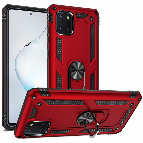 Etui pancerne do Samsung Galaxy Note 10 Lite, Nox Case Ring, czerwone