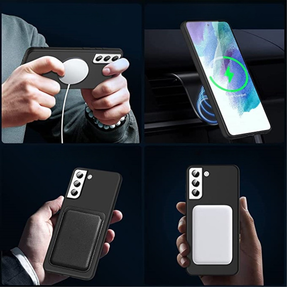Etui do Samsung Galaxy S21 FE 5G, Silicone MagSafe, czarne