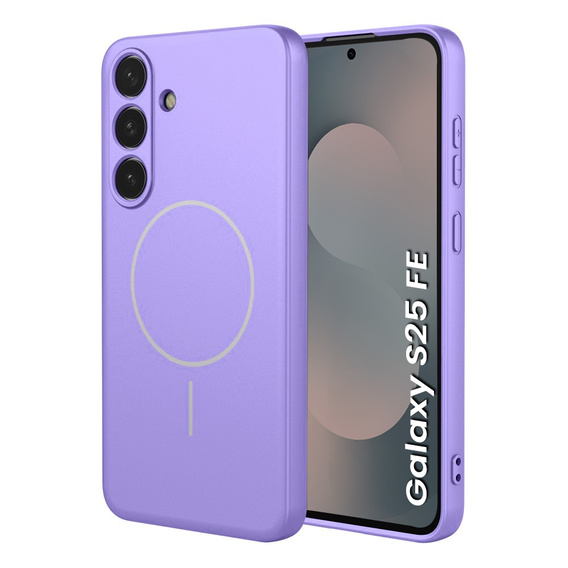 Etui do Samsung Galaxy S25 FE, Silicone Lite, do MagSafe, fioletowe