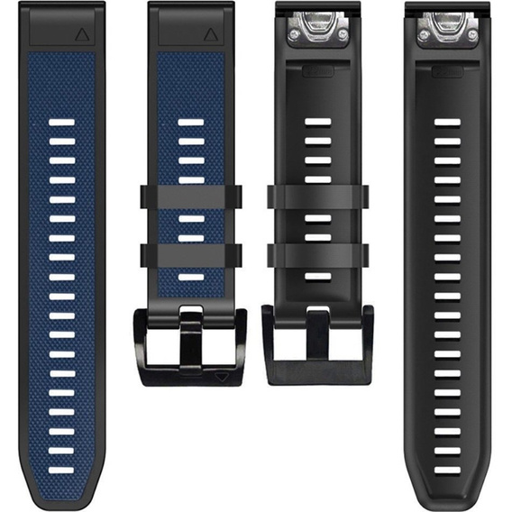 Pasek Silikonowy Quickfit 26mm do Garmin, Granatowy / Czarny