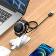 Ładowarka USB Stacja Dokująca do Huawei Watch 3 / 3 Pro / GT 2 Pro, Srebrna