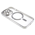 Zestaw Etui do iPhone 14 Pro, MagSafe Hybrid, srebrne + Szkło