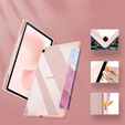 Stylowe etui do Samsung Galaxy Tab S6 Lite 10.4" 2020/2022/2024 – Smartcase Hybrid Marble różowe