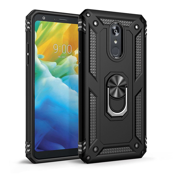 Etui pancerne do LG K40, Nox Case Ring, czarne