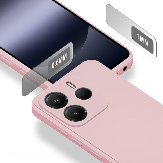 Etui do Xiaomi Redmi Note 14 4G, Silicone Lite, różowe