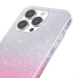 Etui Glitter Case do iPhone 13 Pro, Silver/Pink